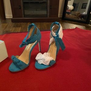 Women’s Teal Suede Heels